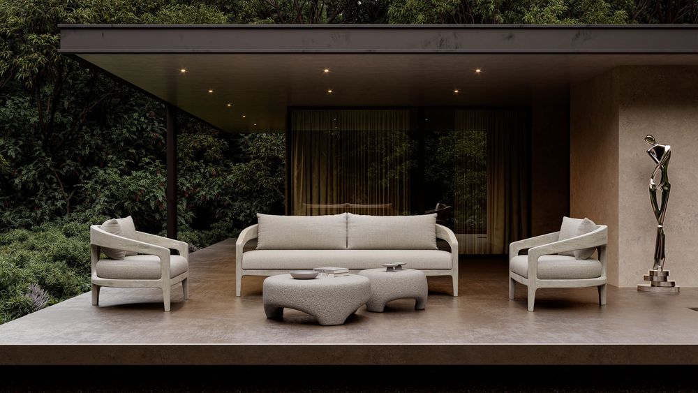 Lawn sofas - WHALE-ASH LOUNGE SET - SNOC