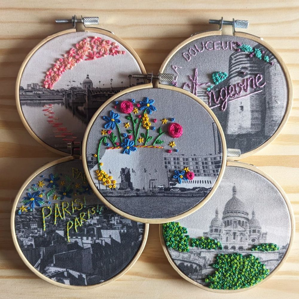Autres décorations murales - mini kit Toulouse - broderie personnalisable - THE COMPTOIR