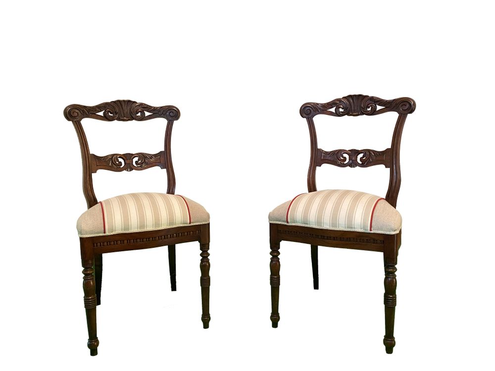 Chairs - Walnut carved chairs - MARILA ZANELLA