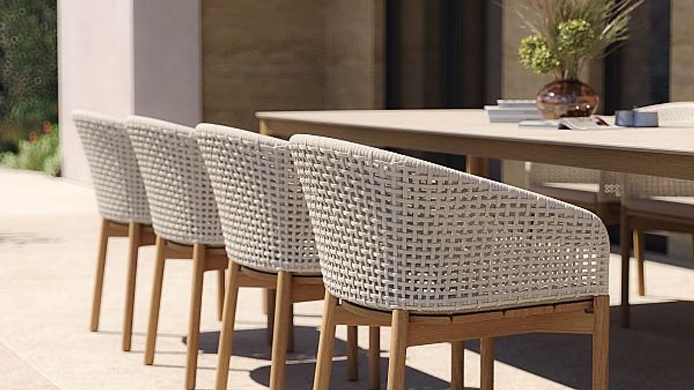 Chaises de jardin - Acri Teak chaise avec accoudoirs - JATI & KEBON