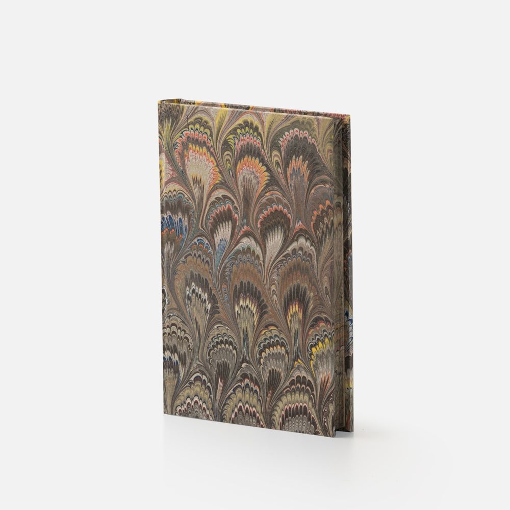 Stationery - Hard cover notebook covered with hand decorated paper and marbled cut - IL PAPIRO