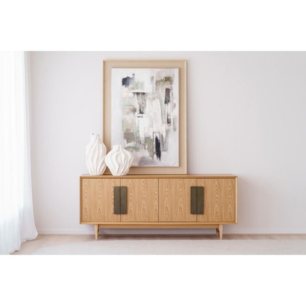 Sideboards - FURNITURE COLLECTION. NATURAL ASH VENEER AND METAL DETAILS - VP INTERIORISMO