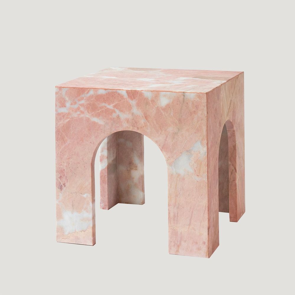 Night tables - Pink marble Arched Side Table - KIWANO CONCEPT