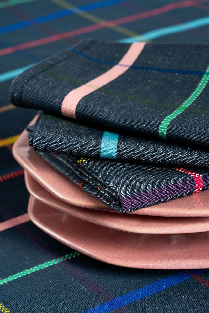 Table linen - Elisabeth Denim tablecloth - TISSAGE DE LUZ