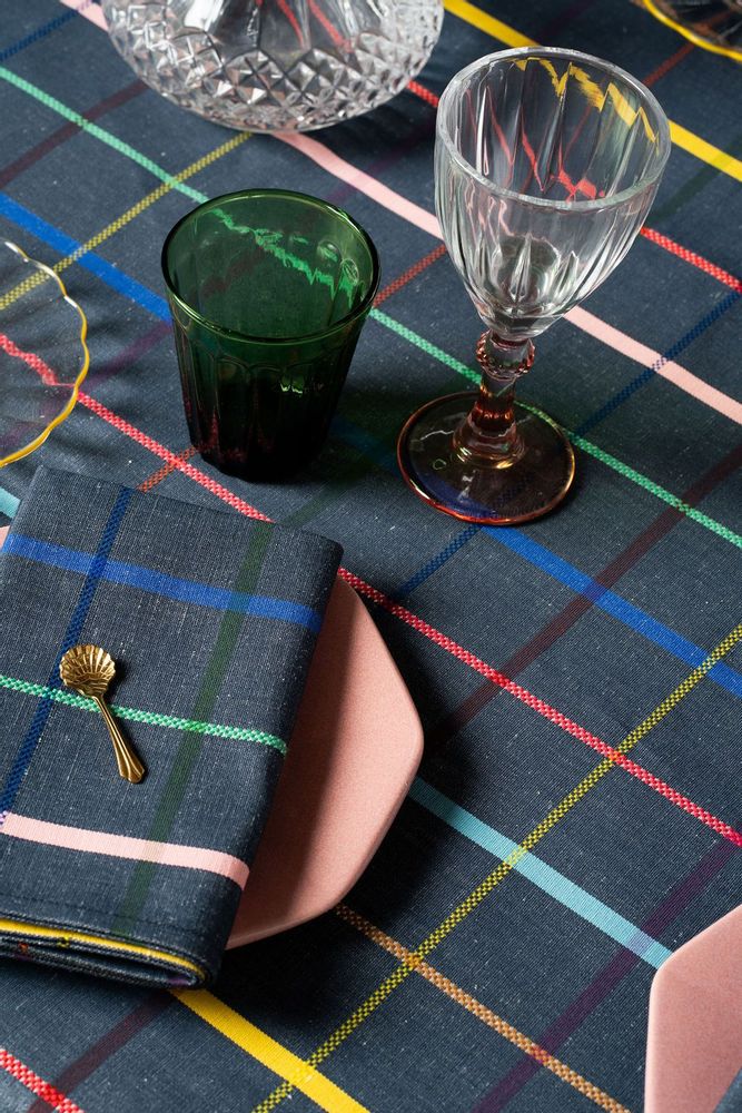 Table linen - Elisabeth Denim tablecloth - TISSAGE DE LUZ