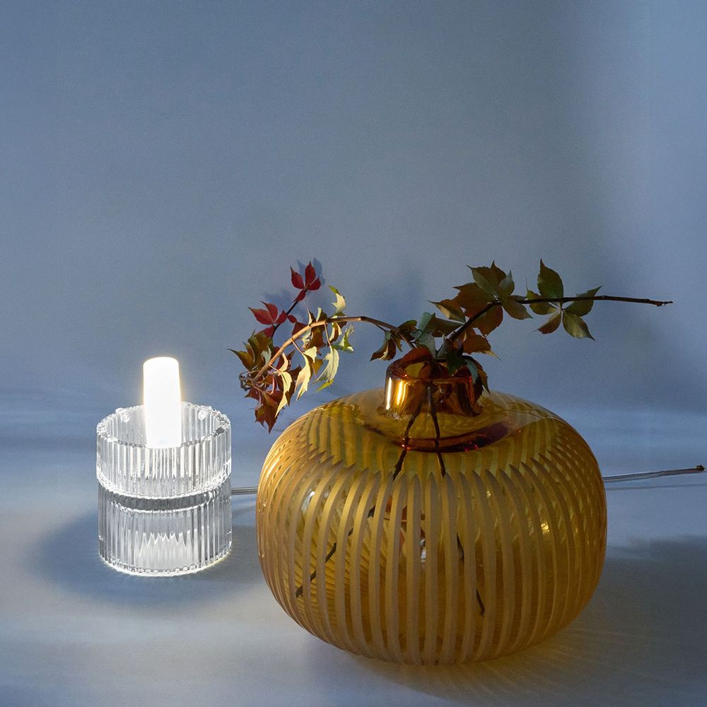Table lamps - TELLO clear + GRANDE Amber - STUDIO BOJOLA