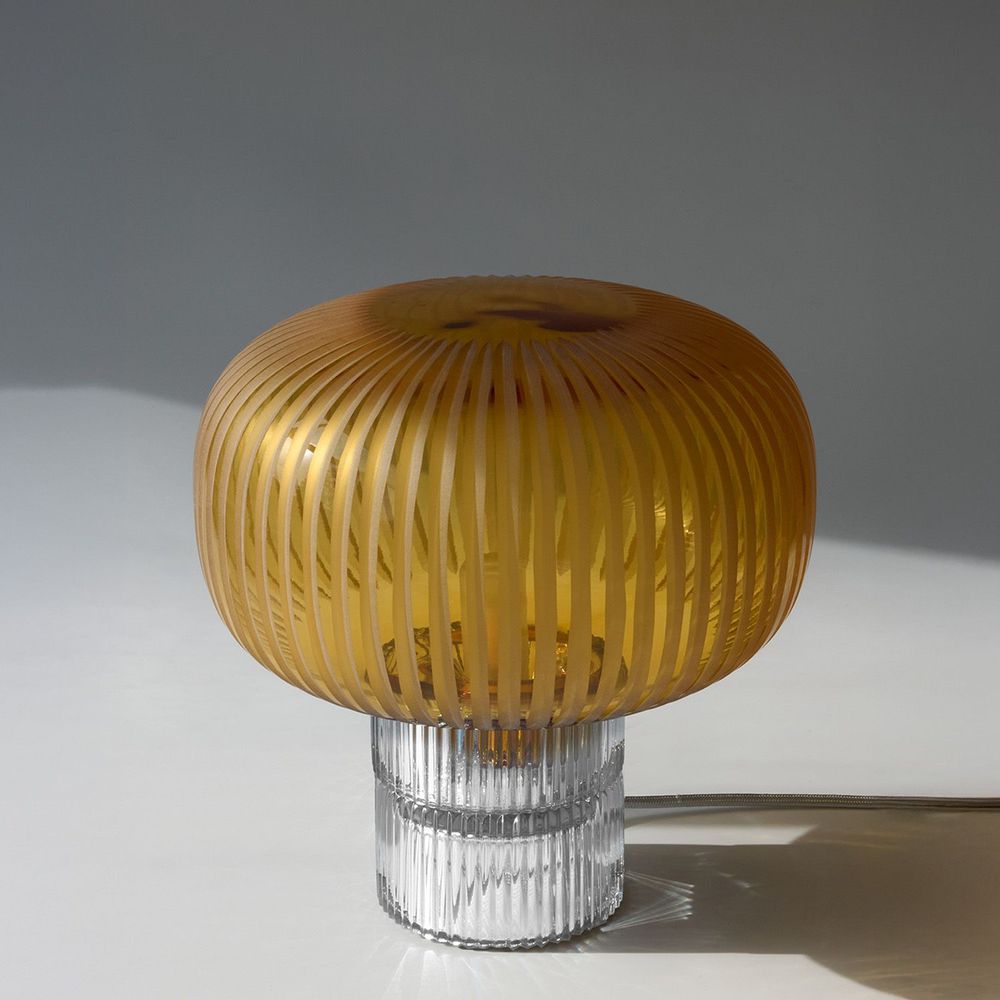 Table lamps - TELLO clear + GRANDE Amber - STUDIO BOJOLA