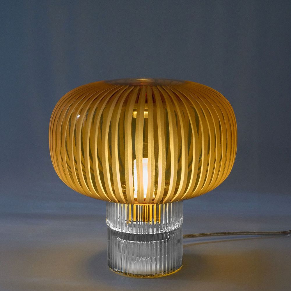 Table lamps - TELLO clear + GRANDE Amber - STUDIO BOJOLA