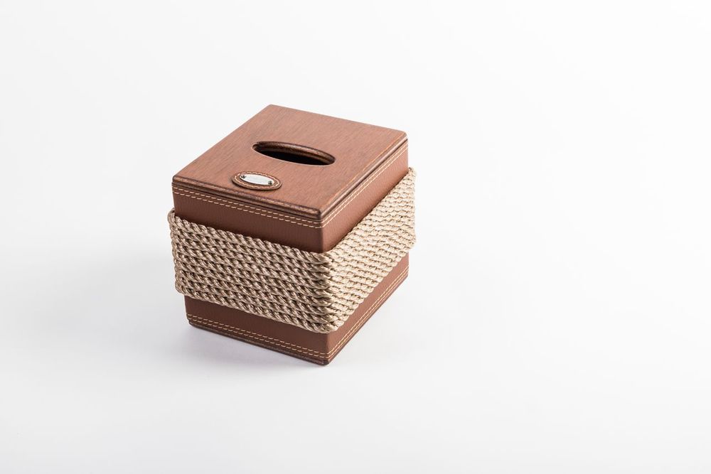 Objets de décoration - Support Kleenex en bois (cube). - MARRICREO - INDOOR/OUTDOOR