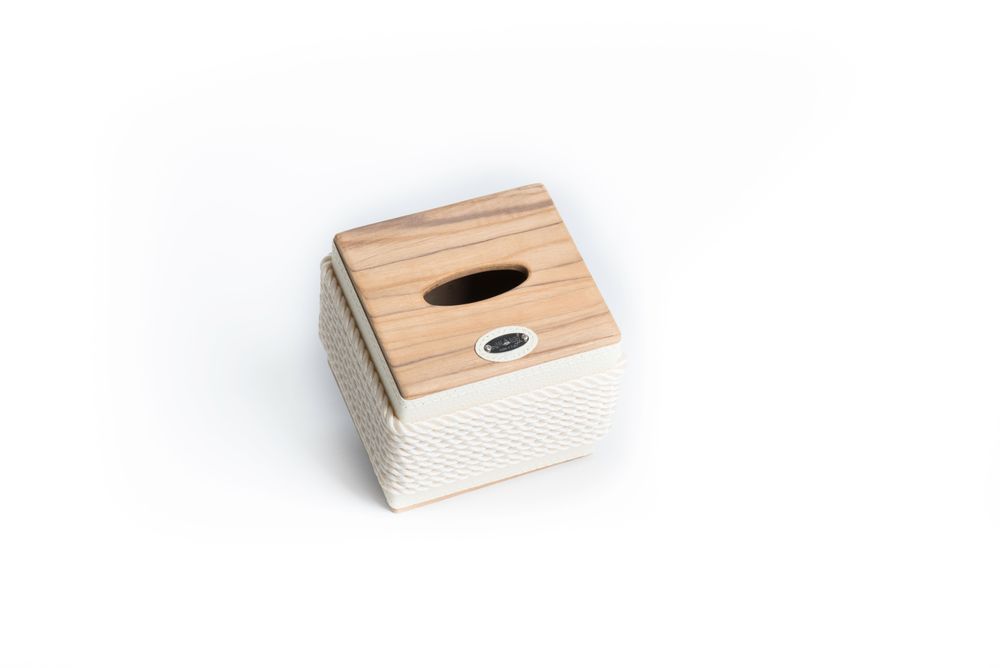 Objets de décoration - Support Kleenex en bois (cube). - MARRICREO - INDOOR/OUTDOOR