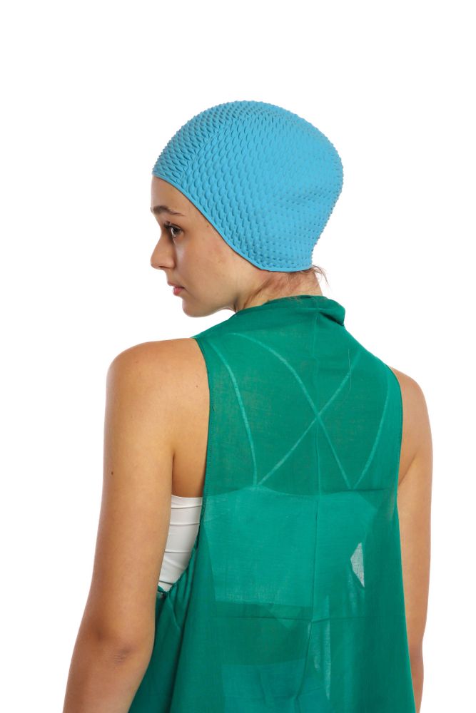 Hair accessories - Blue Vintage Bubble Swim Cap - KORES ACCESSORIES