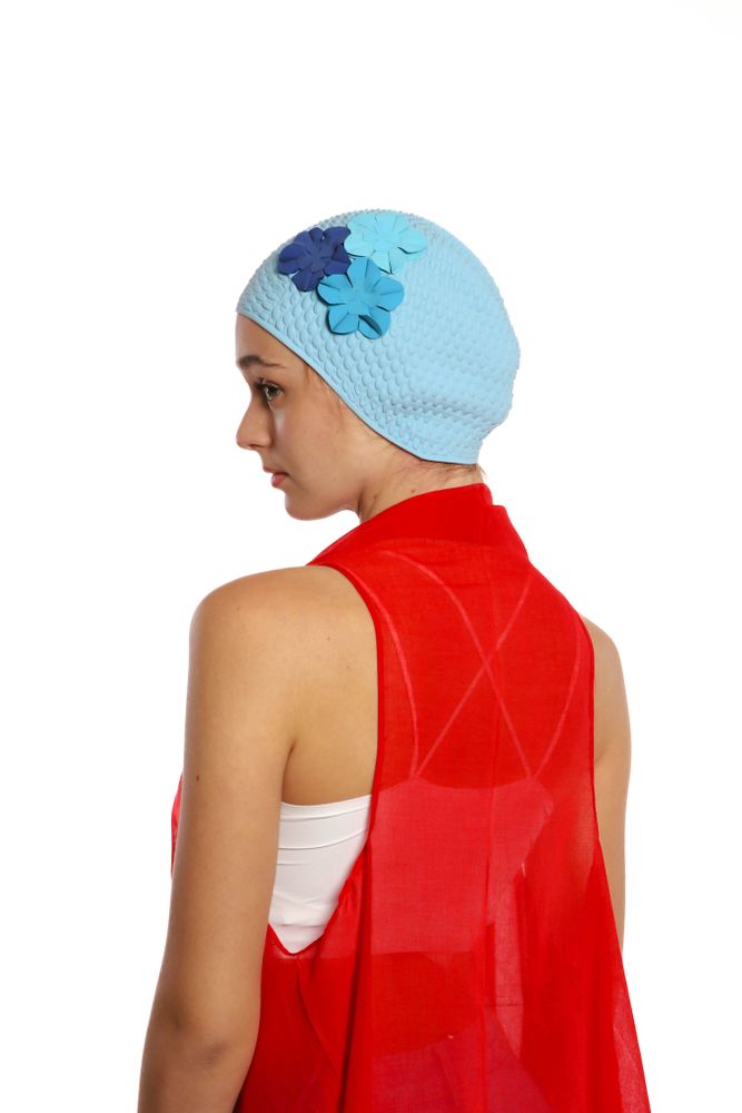 Accessoires cheveux - Bleu Bonnet Avec trois Fleurs - KORES ACCESSORIES