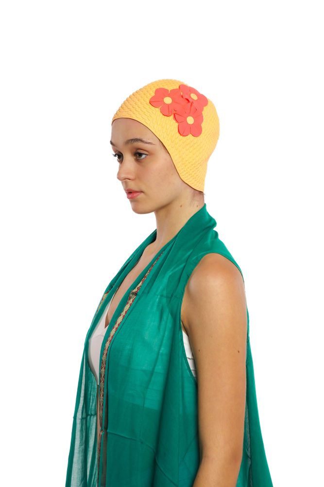 Hair accessories - Pesca Vintage 3 Flowers Swim Cap - KORES ACCESSORIES