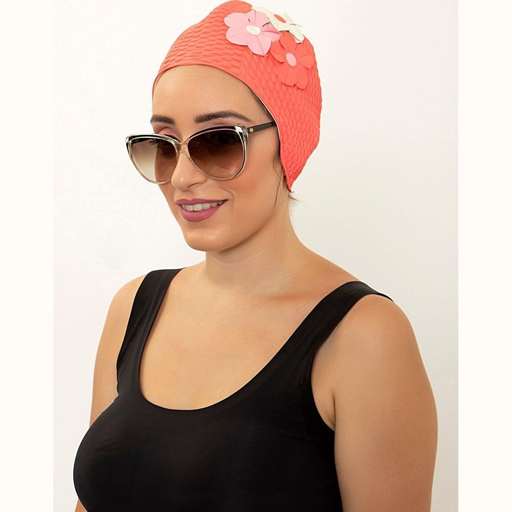 Accessoires cheveux - Fuchsia Bonnet Avec trois Fleurs - KORES ACCESSORIES