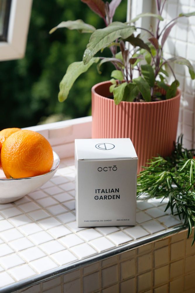 Cadeaux - Bougie mèche en bois "Jardin Italien" - OCTŌ