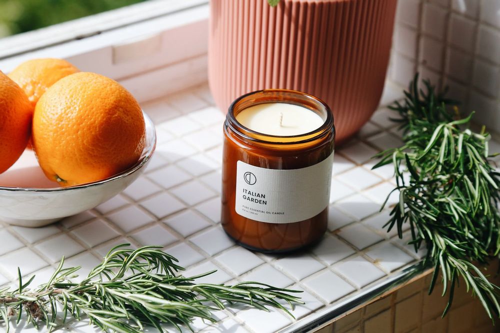 Cadeaux - Bougie mèche en bois "Jardin Italien" - OCTŌ