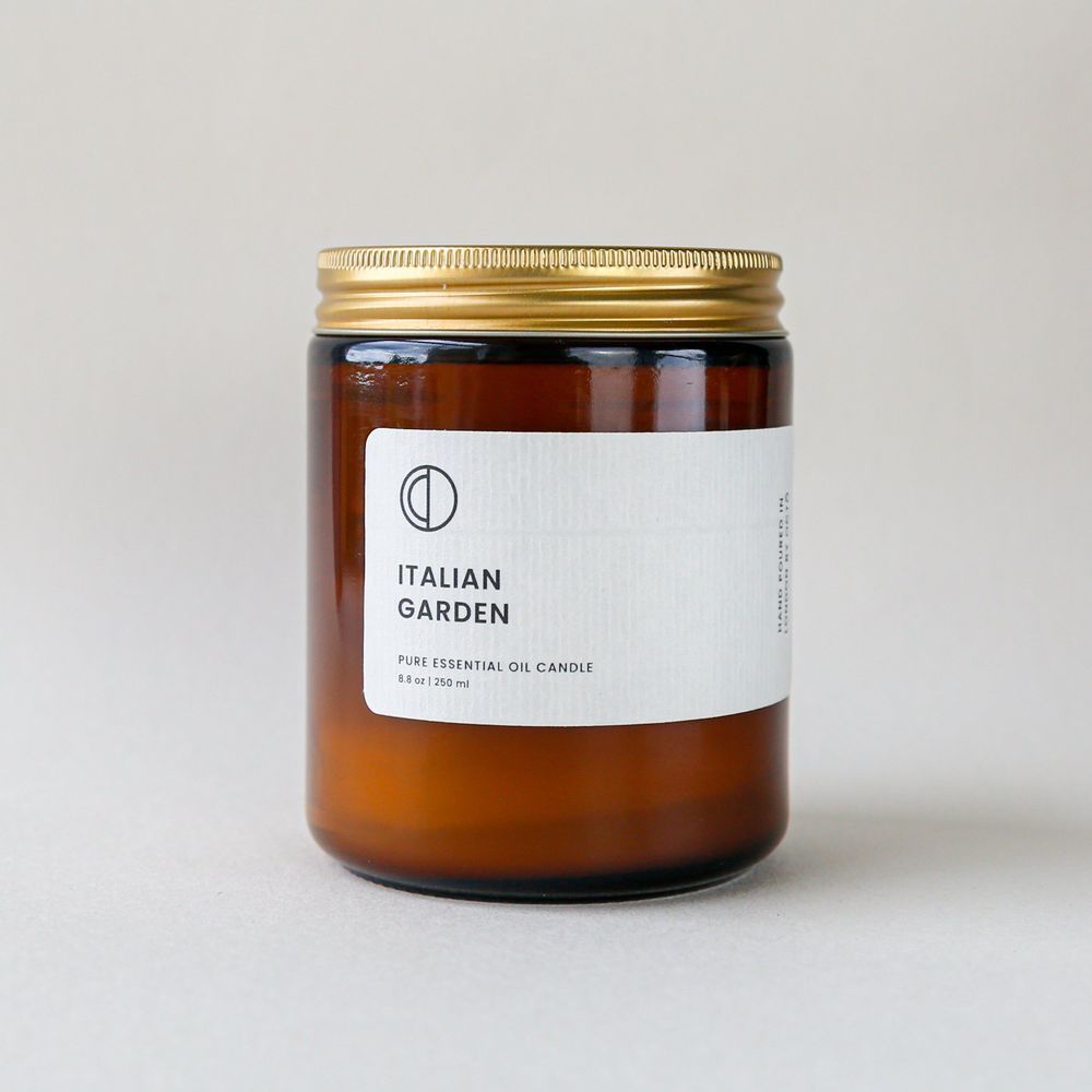 Cadeaux - Bougie mèche en bois "Jardin Italien" - OCTŌ
