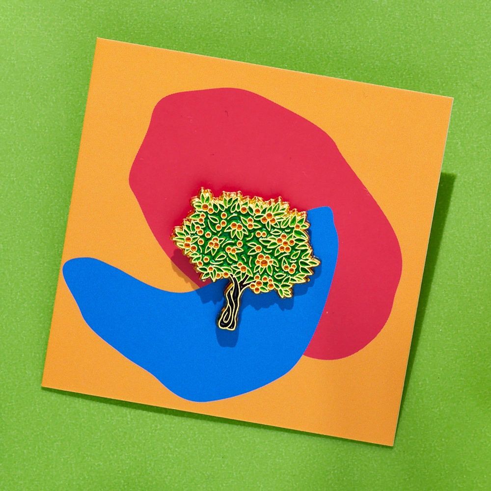 Brooches - Pin Mandarin Tree - PINPINPIN.IT