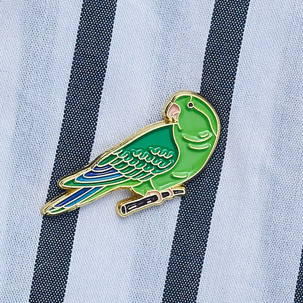 Brooches - Pin Green Parrot - PINPINPIN.IT