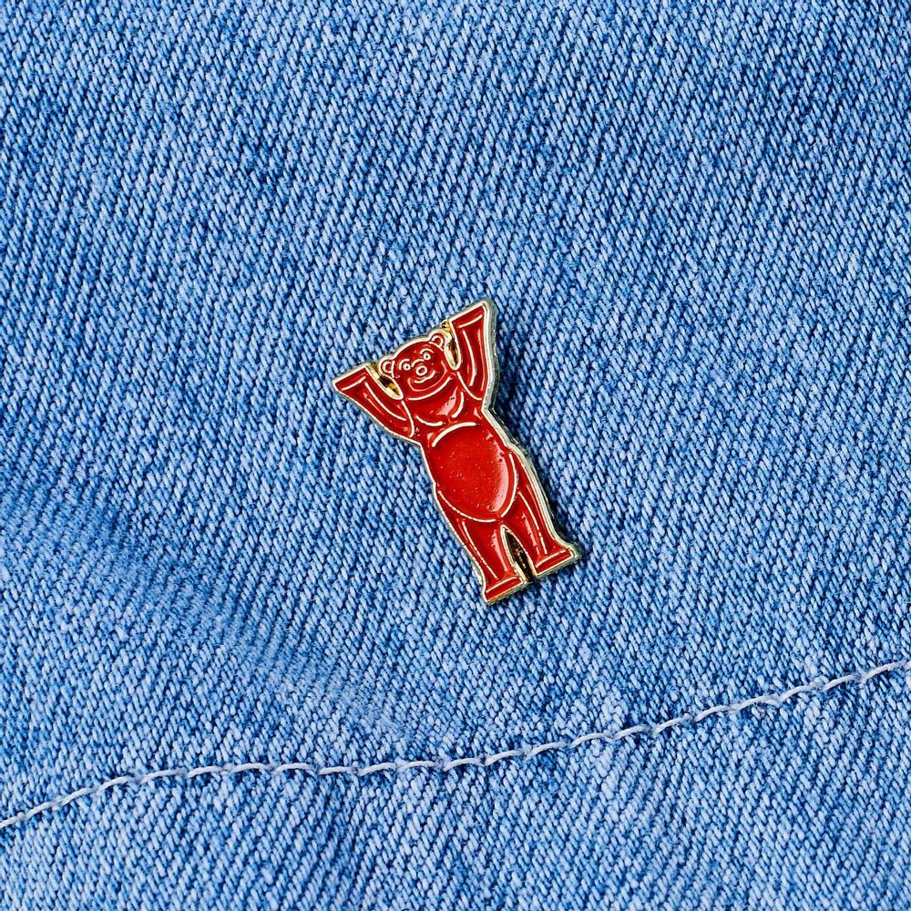 Brooches - Pin Bear Red - PINPINPIN.IT