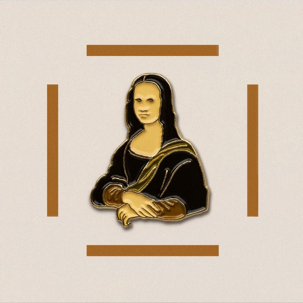 Brooches - Pin Mona Lisa - Leonardo da Vinci, 1503–1519 - PINPINPIN.IT