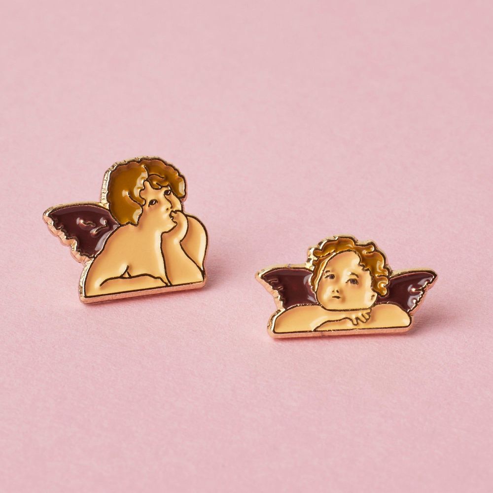 Broches - Lot de 2 épingles La Madone Sixtine - Raphaël, 1512-1513 - PINPINPIN.IT