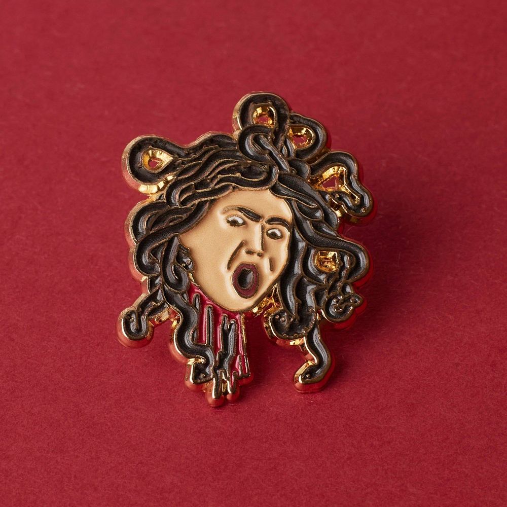 Brooches - Pin Medusa - Caravaggio, 1597 - PINPINPIN.IT