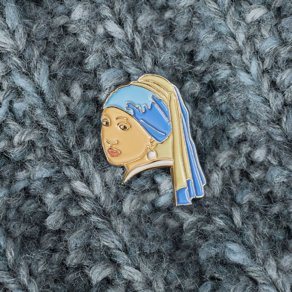 Brooches - Pin Girl with a Pearl Earring - Johannes Vermeer, 1665
- PINPINPIN.IT