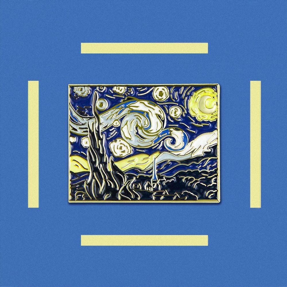 Broches - Pin's La Nuit Étoilée - Vincent van Gogh, 1889 - PINPINPIN.IT