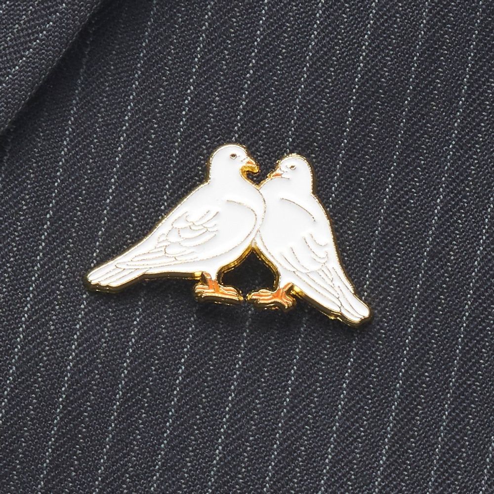 Brooches - Pin Doves - PINPINPIN.IT