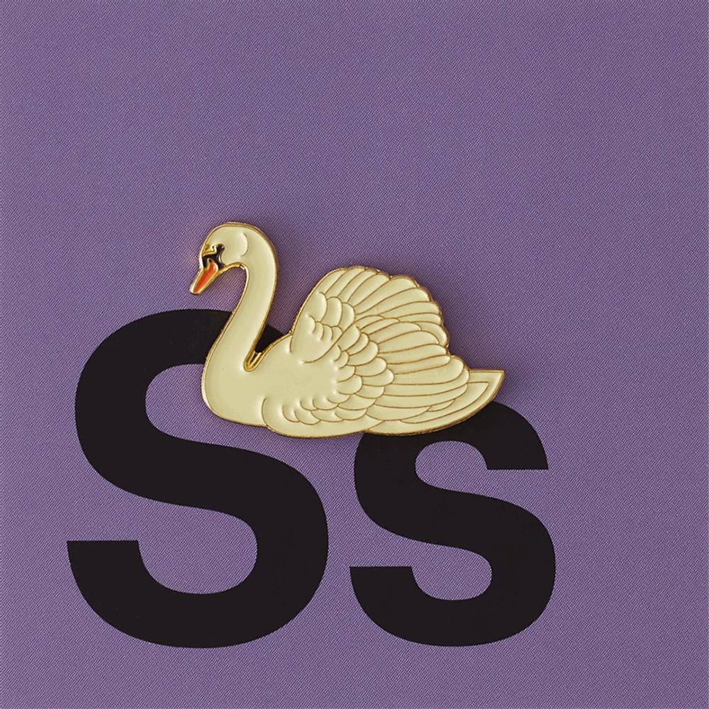 Brooches - Pin Swan White - PINPINPIN.IT