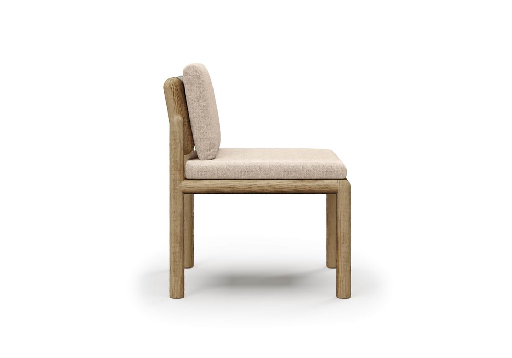 Chairs - Caleo-Natural Armless Dining Chair - SNOC