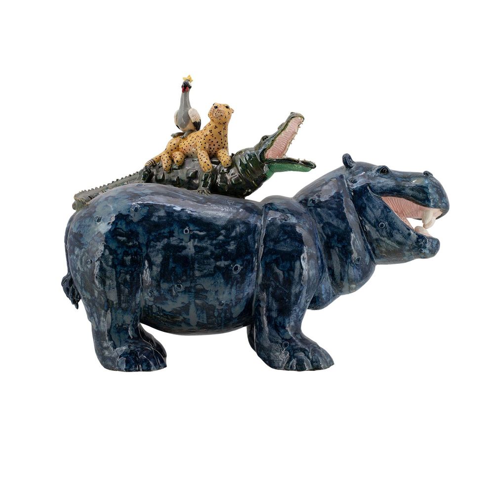 Sculptures, statuettes and miniatures - Hippo totem - VALERIE COURTET