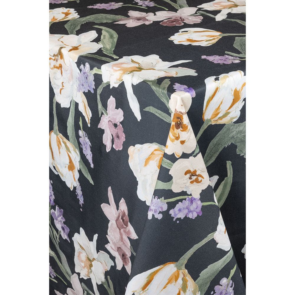 Table cloths - Helmililja Tablecloth Dark Grey 145x250 cm - PENTIK