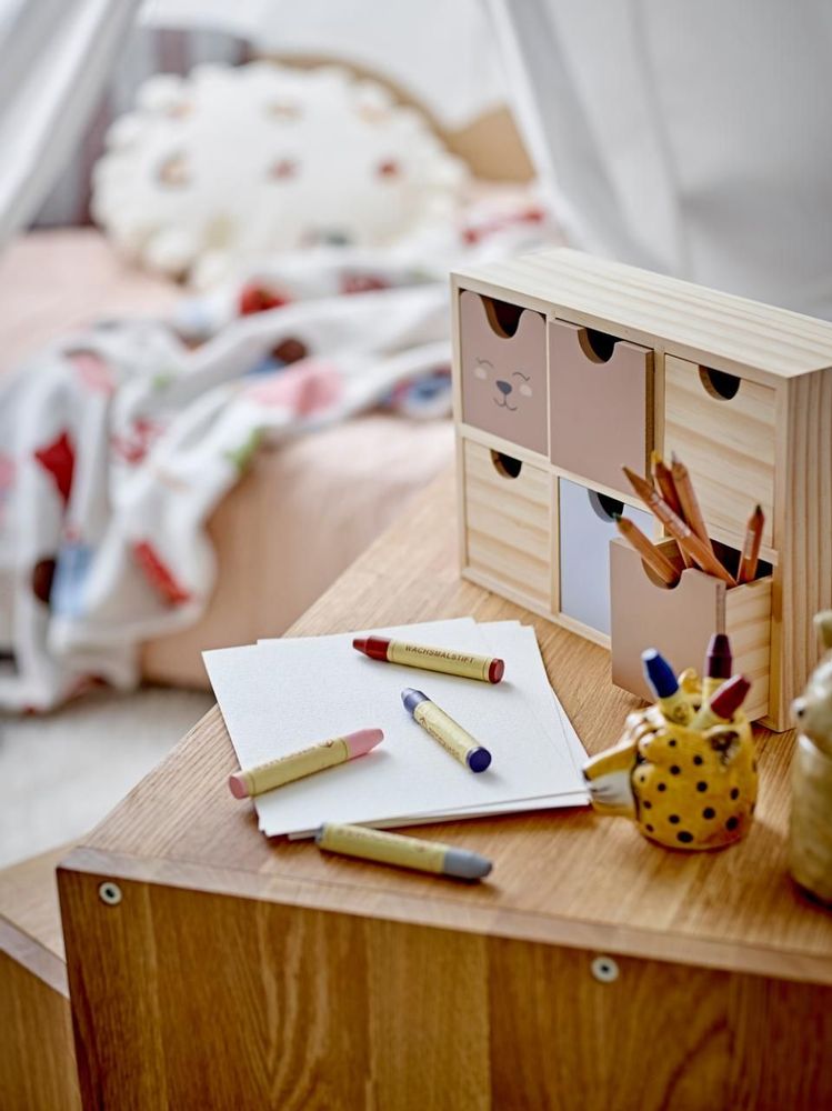 Children's bedrooms - Calle Storage Box, Nature, FSC® 100% , Pine - BLOOMINGVILLE MINI