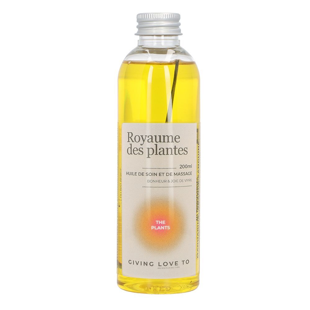 Cosmétiques - Huile de soin et de massage THE PLANTS Bonheur & joie de vivre 200 ml - GIVING LOVE TO