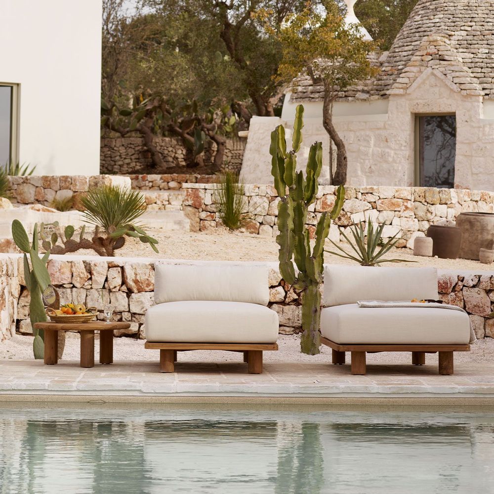 Lawn chairs - Teak outdoor furniture - TINEKHOME