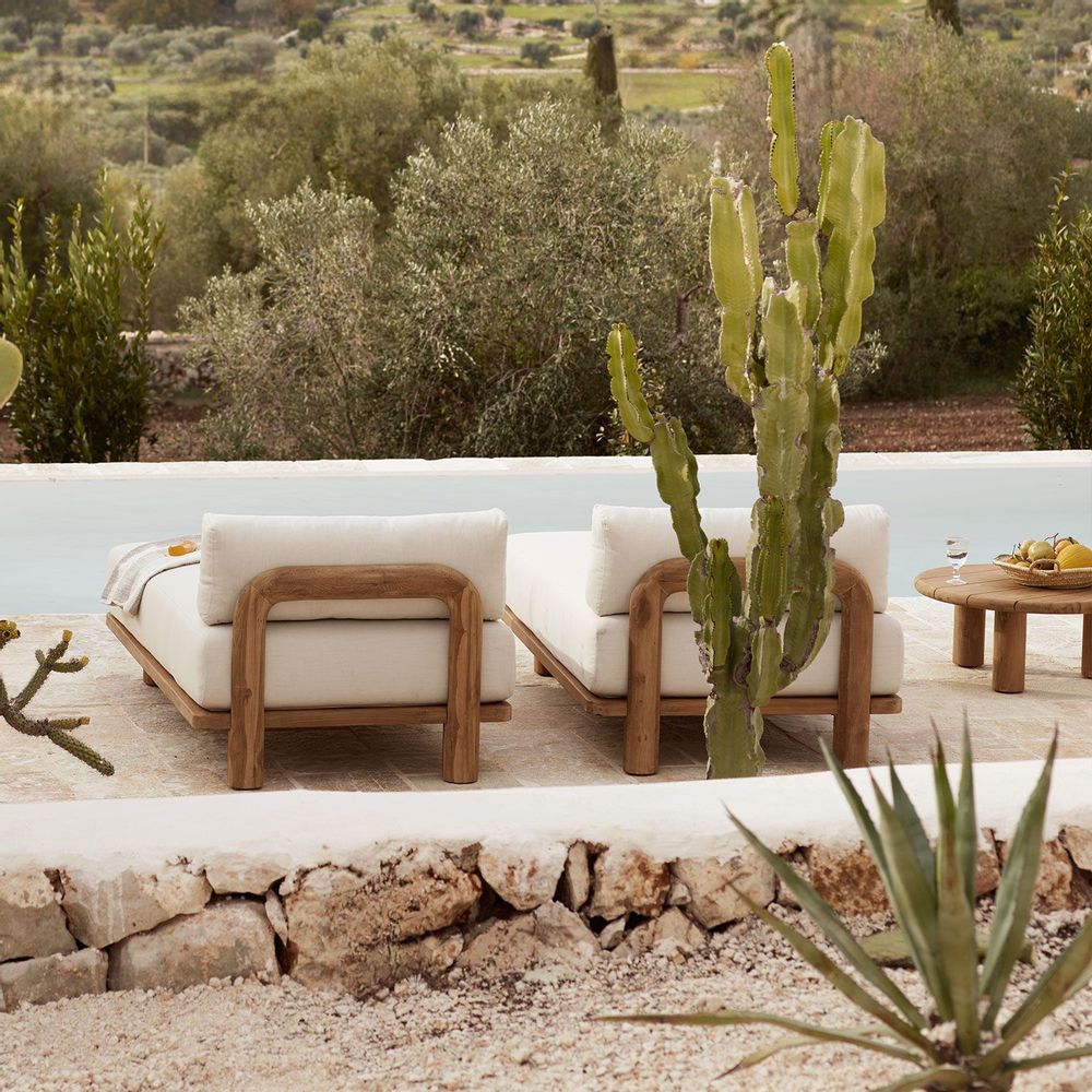 Lawn chairs - Teak outdoor furniture - TINEKHOME