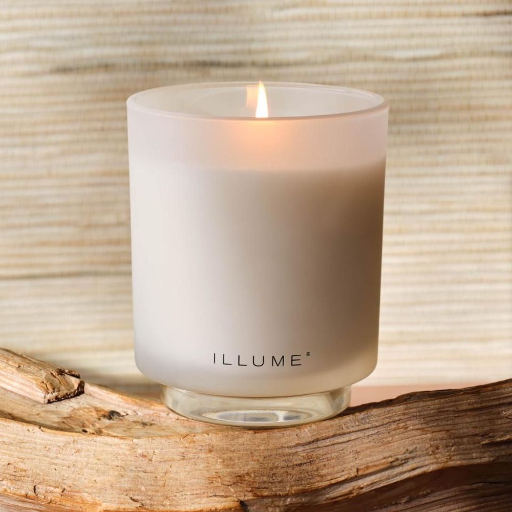 Bougies - Driftwood Box Glass Candle, Blanc - ILLUME