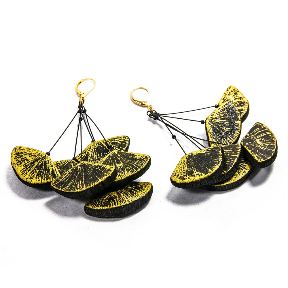 Bijoux - Boucles d'oreilles KIN-FULI et KIN-FULI-EDA - CHARCOAL ESKIMEÏT