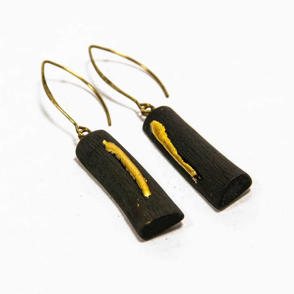 Bijoux - Boucles d'oreilles KIN-FULI et KIN-FULI-EDA - CHARCOAL ESKIMEÏT