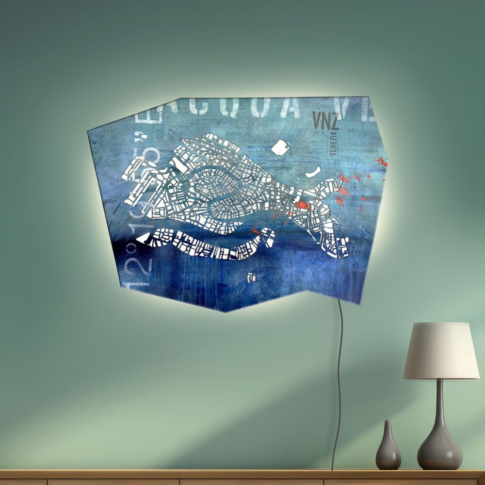 Appliques - Lampe Venice peinte à la main | H 60-L 82 cm | Pièce unique - FRANK&FRANK