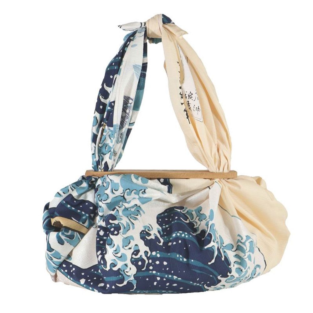 Bags and totes - Patchin Bag Cotton | Under the Wave Off Kanagawa Beige Size L - MUSUBI