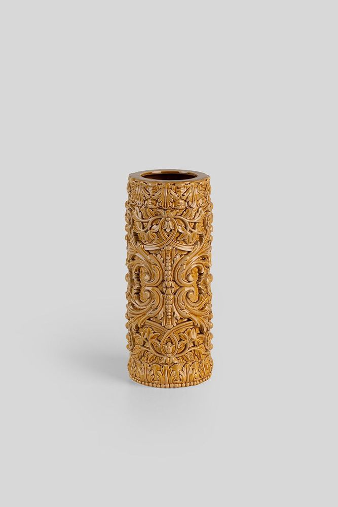 Céramique - VASO CILINDRICO BAROCCO H 40 CM - CERAMICA BEVILACQUA