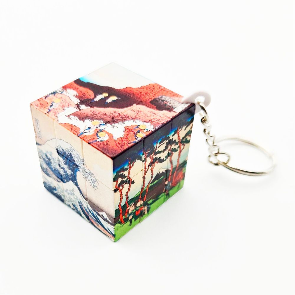 Gifts - PUZZLE CUBE3 HOKUSAI KEYCHAIN - ICONICUBE