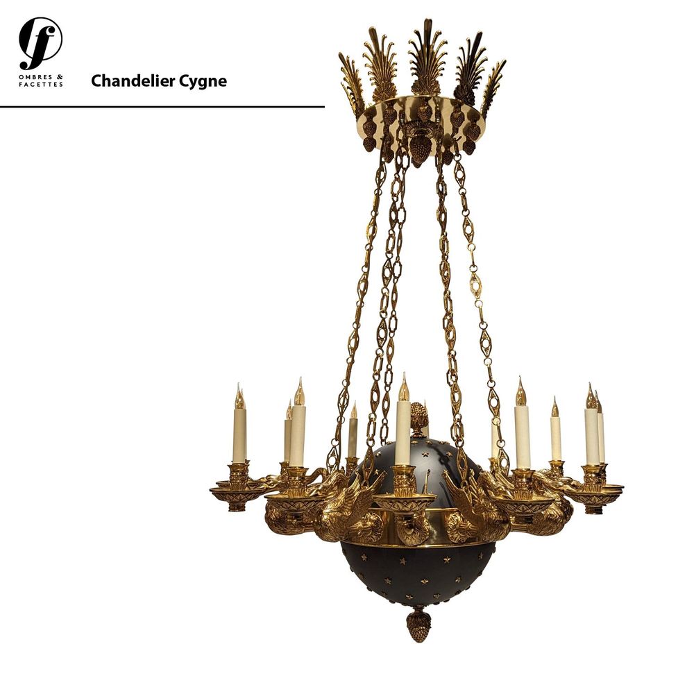 Wall lamps - Bronze chandeliers - OMBRES ET FACETTES