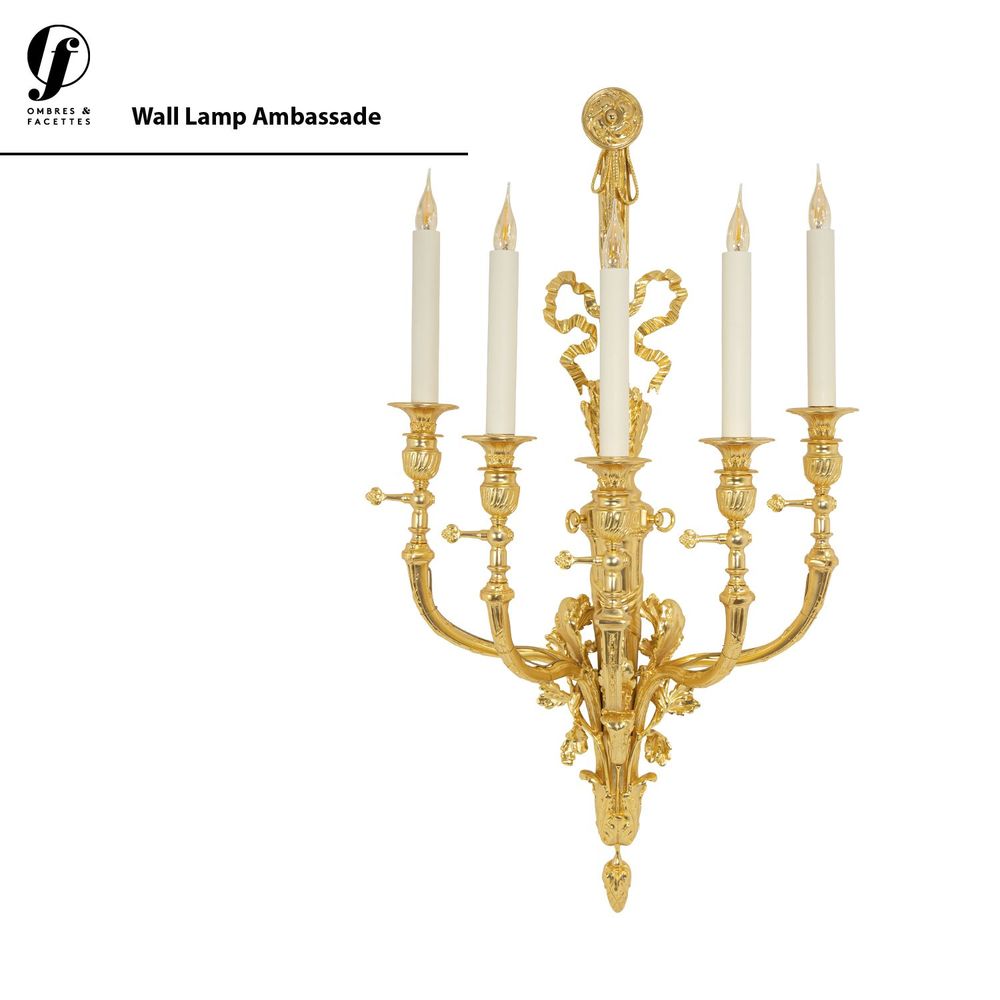 Decorative objects - Bronze wall lamp - OMBRES ET FACETTES