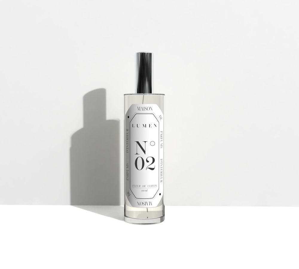 Home fragrances - Refillable Spray 100ml N°02 - Cotton Flower - LUMEN • MAISON DE PARFUMS D'INTÉRIEUR