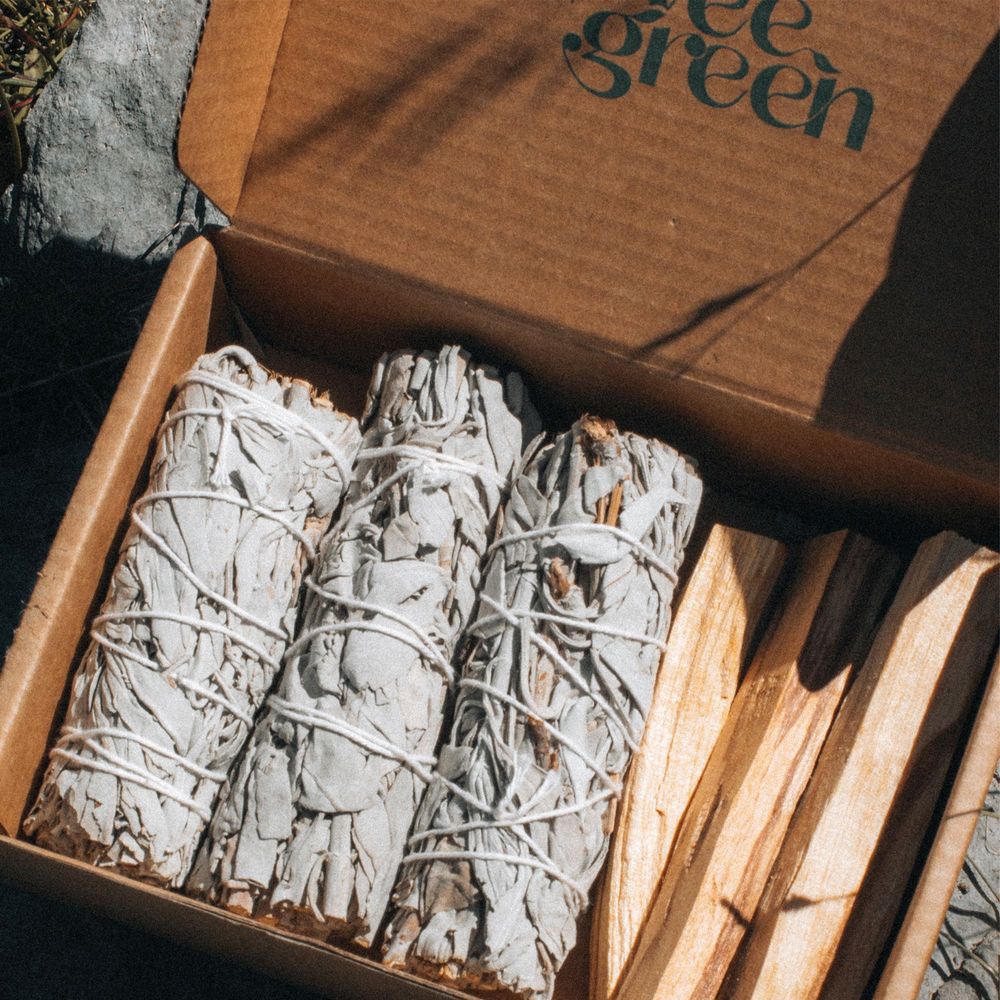 Caskets and boxes - Set of 3 White Sages 4 Palo Palo Santo - VEEGREEN