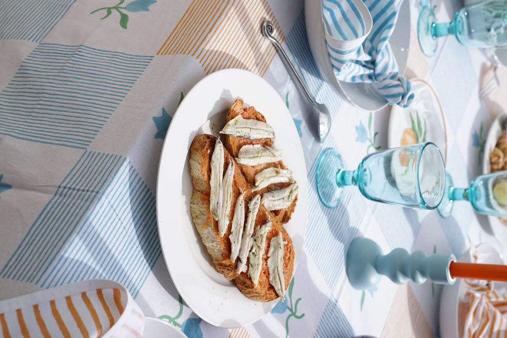 Linge de table textile - Tablecloth Dali Aqua - MAISON DÎNETTE